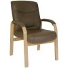 Richmond Brown Leather Faced Visitor Chair
