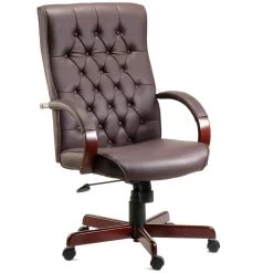 Warwick Traditional Leather Faced Manager Chair