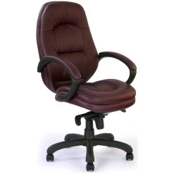 Texas Leather Faced Manager Chair