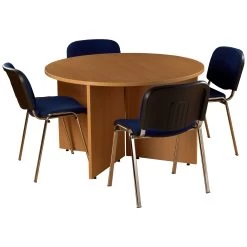 Bundle Deal - Round Meeting Table With 4 Chairs