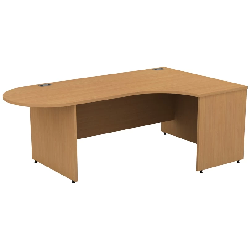 Alpha Plus Panel End Executive Radial D-End Desk 1 Alpha Plus Panel End Executive Radial D-End Desk