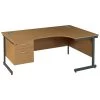 NEXT DAY Solar Ergonomic Cantilever Desks With Single Fixed Pedestal