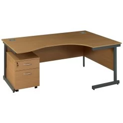 NEXT DAY Solar Ergonomic Cantilever Desks With Mobile Pedestal