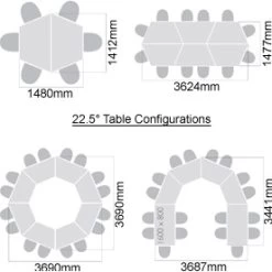 NEXT DAY Solar Trapezoidal Tilt Top Tables -Home-Furniture 013769