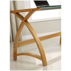 Spectrum Oak Real Wood Veneer Laptop Desk -Home-Furniture 013816