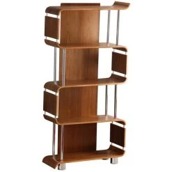 Spectrum Walnut Real Wood Veneer Bookcase