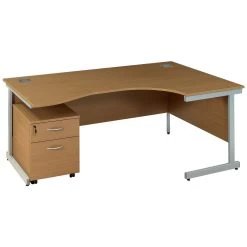 Solar Cantilever Ergonomic Desks With Mobile Pedestal