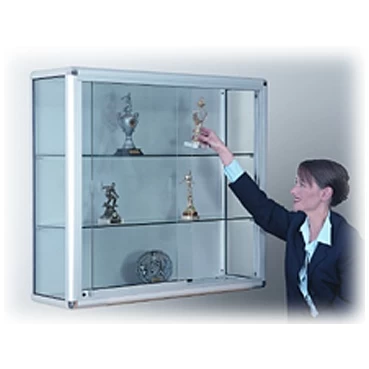 Wall Mounted Glass Display Cabinet With Sliding Door 2 Wall Mounted Glass Display Cabinet With Sliding Door - Image 2