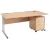 NEXT DAY Direct Rectangular Desk With Mobile Pedestal