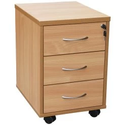 NEXT DAY Direct Rectangular Desk With Mobile Pedestal -Home-Furniture 018511