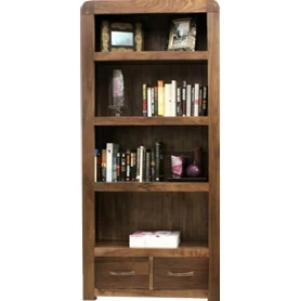 Hampshire Solid Walnut Large 2 Drawer Bookcase 2 Hampshire Solid Walnut Large 2 Drawer Bookcase - Image 2