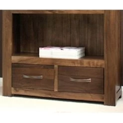 Hampshire Solid Walnut Large 2 Drawer Bookcase 5 Hampshire Solid Walnut Large 2 Drawer Bookcase -Home-Furniture 020290