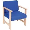 Heavy Duty Solid Beech Low Reception Armchair