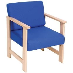 Heavy Duty Solid Beech Low Reception Armchair