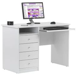 Picasa White Home Office Desk