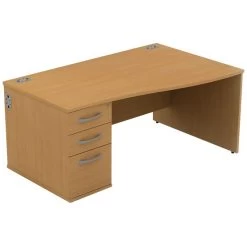 Alpha Plus Wave Panel End Combination Desk