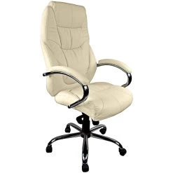 Genoa Top Leather Executive Office Chair Cream