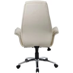 Jersey Cream Leather Faced Office Chairs -Home-Furniture 065160