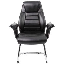 Jersey Executive Leather Faced Office Visitor Armchairs -Home-Furniture 065239
