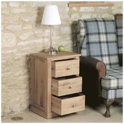 Cavalli Solid Oak 3 Drawer Lamp Table 5 Cavalli Solid Oak 3 Drawer Lamp Table -Home-Furniture 067134