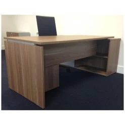 Mokka Executive Curved Desks With Support Return -Home-Furniture 067429