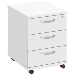 Commerce II White Low Mobile Pedestals -Home-Furniture 068541