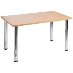 NEXT DAY Unite II Rectangular Chrome Tubular Leg Tables