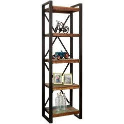 Accrington Reclaimed Wood Narrow Bookcase -Home-Furniture 070480