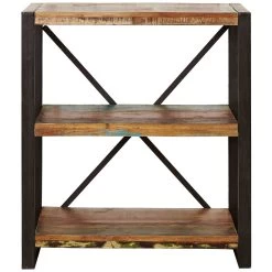 Accrington Reclaimed Wood Open Bookcases