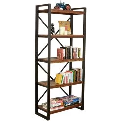 Accrington Reclaimed Wood Open Bookcases -Home-Furniture 070487