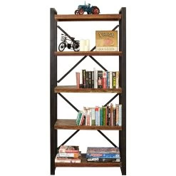 Accrington Reclaimed Wood Open Bookcases -Home-Furniture 070488