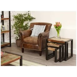 Accrington Reclaimed Wood Nest Of Tables -Home-Furniture 070539