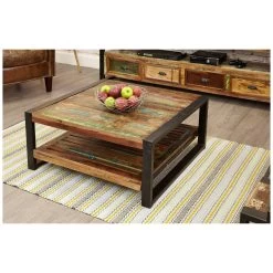 Accrington Reclaimed Wood Square Coffee Table -Home-Furniture 070583