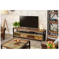 Accrington Reclaimed Wood Widescreen Television Cabinet -Home-Furniture 070593