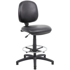 Comfort Leather Faced Draughtsman Chair