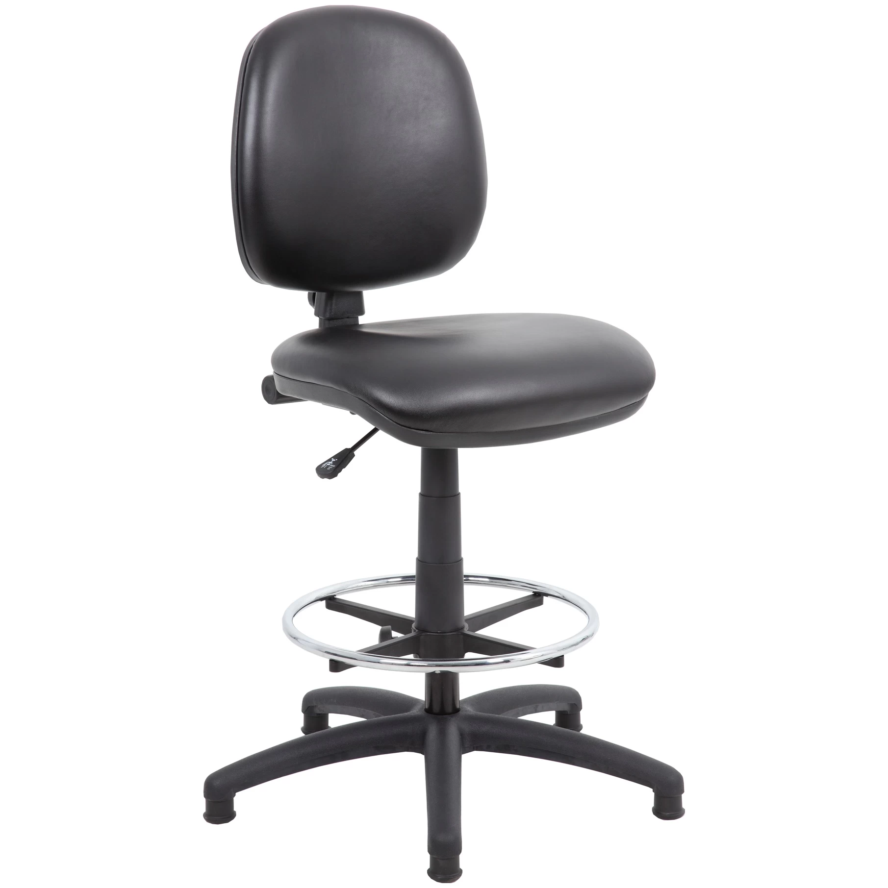 Comfort Leather Faced Draughtsman Chair 1 Comfort Leather Faced Draughtsman Chair