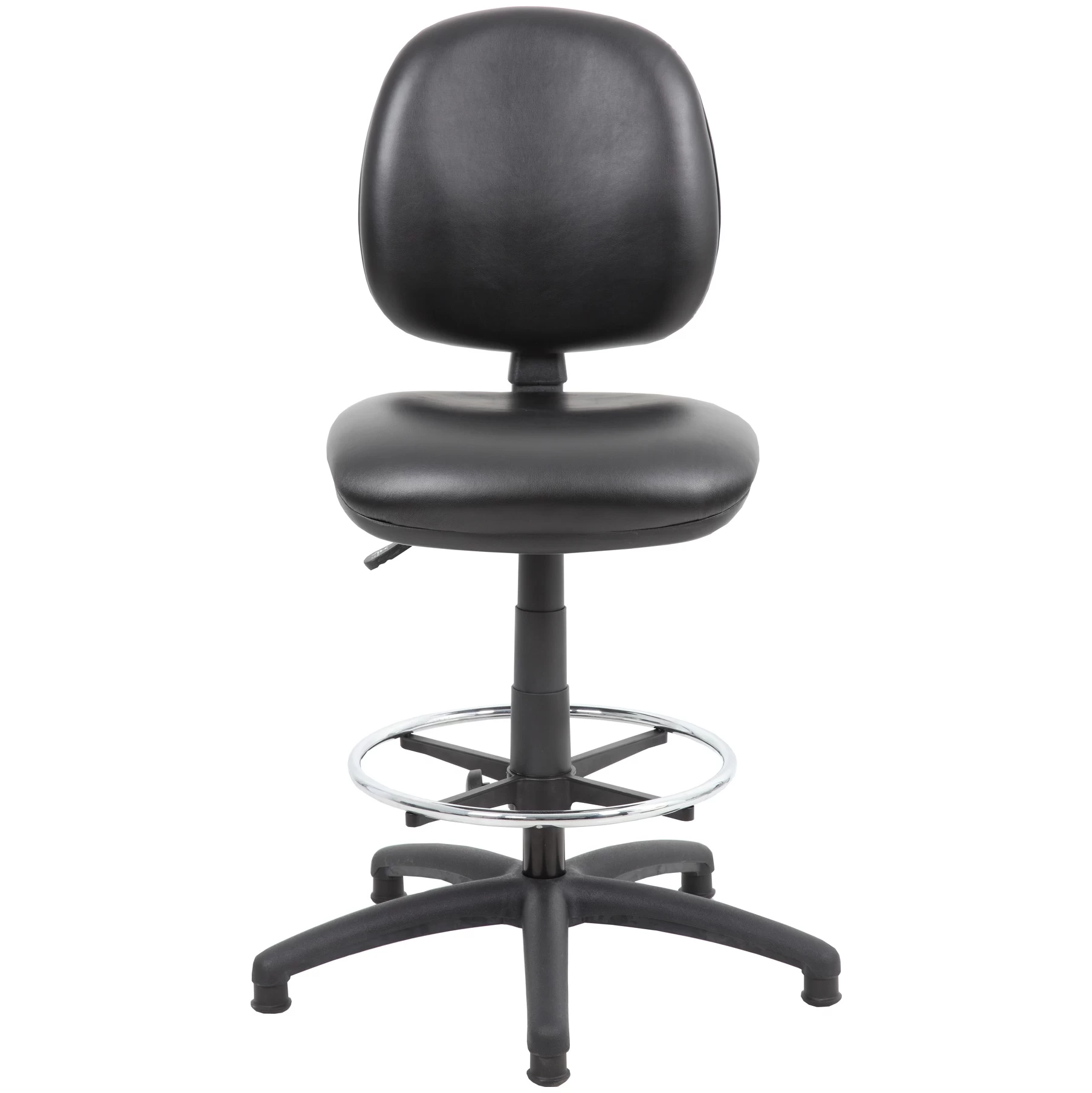 Comfort Leather Faced Draughtsman Chair 2 Comfort Leather Faced Draughtsman Chair - Image 2