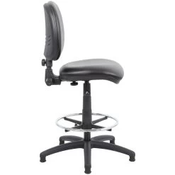Comfort Leather Faced Draughtsman Chair 12 Comfort Leather Faced Draughtsman Chair -Home-Furniture 070786