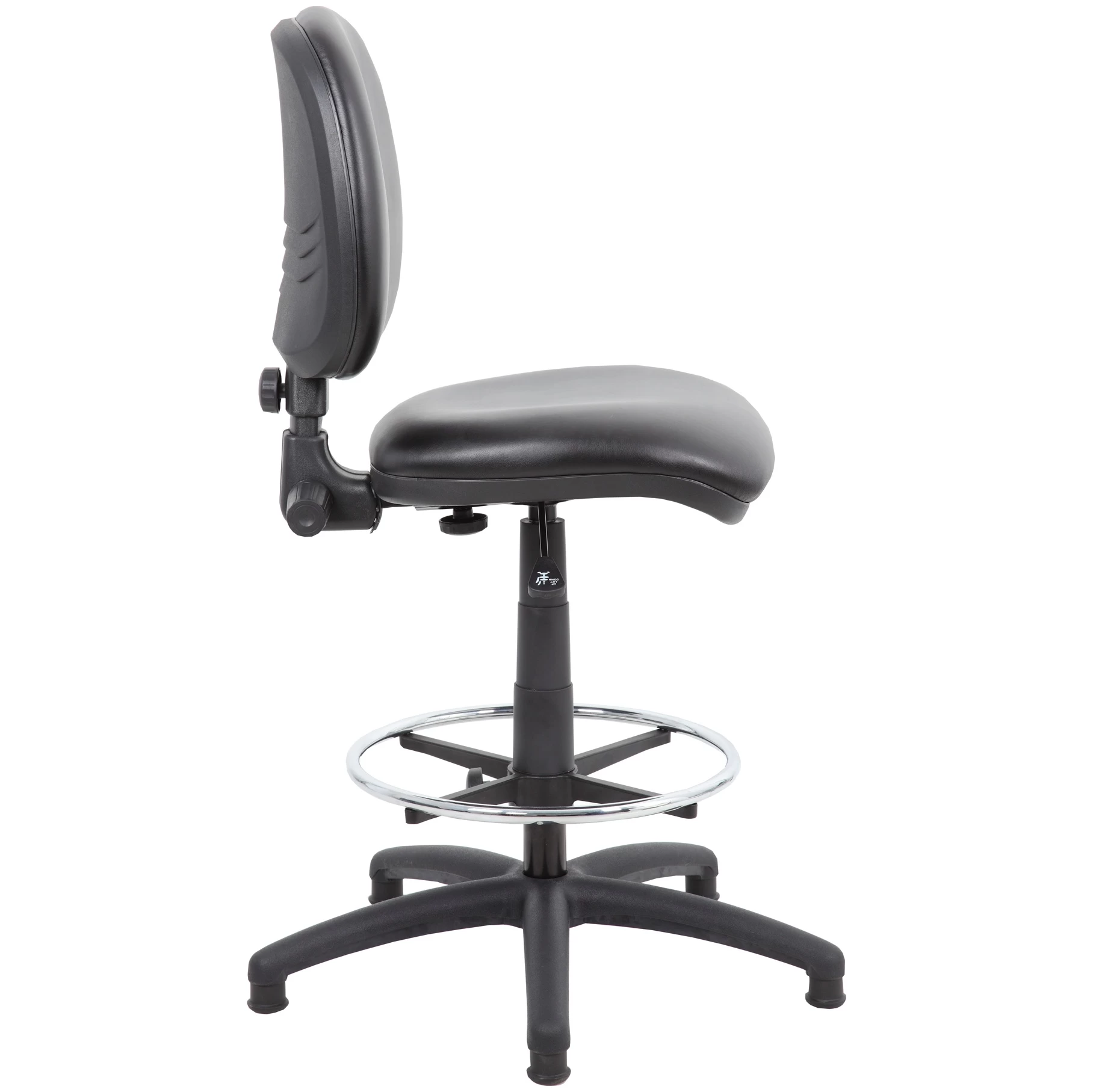 Comfort Leather Faced Draughtsman Chair 3 Comfort Leather Faced Draughtsman Chair - Image 3