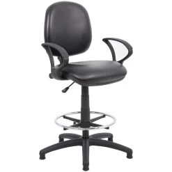 Comfort Leather Faced Draughtsman Chair 14 Comfort Leather Faced Draughtsman Chair -Home-Furniture 070788