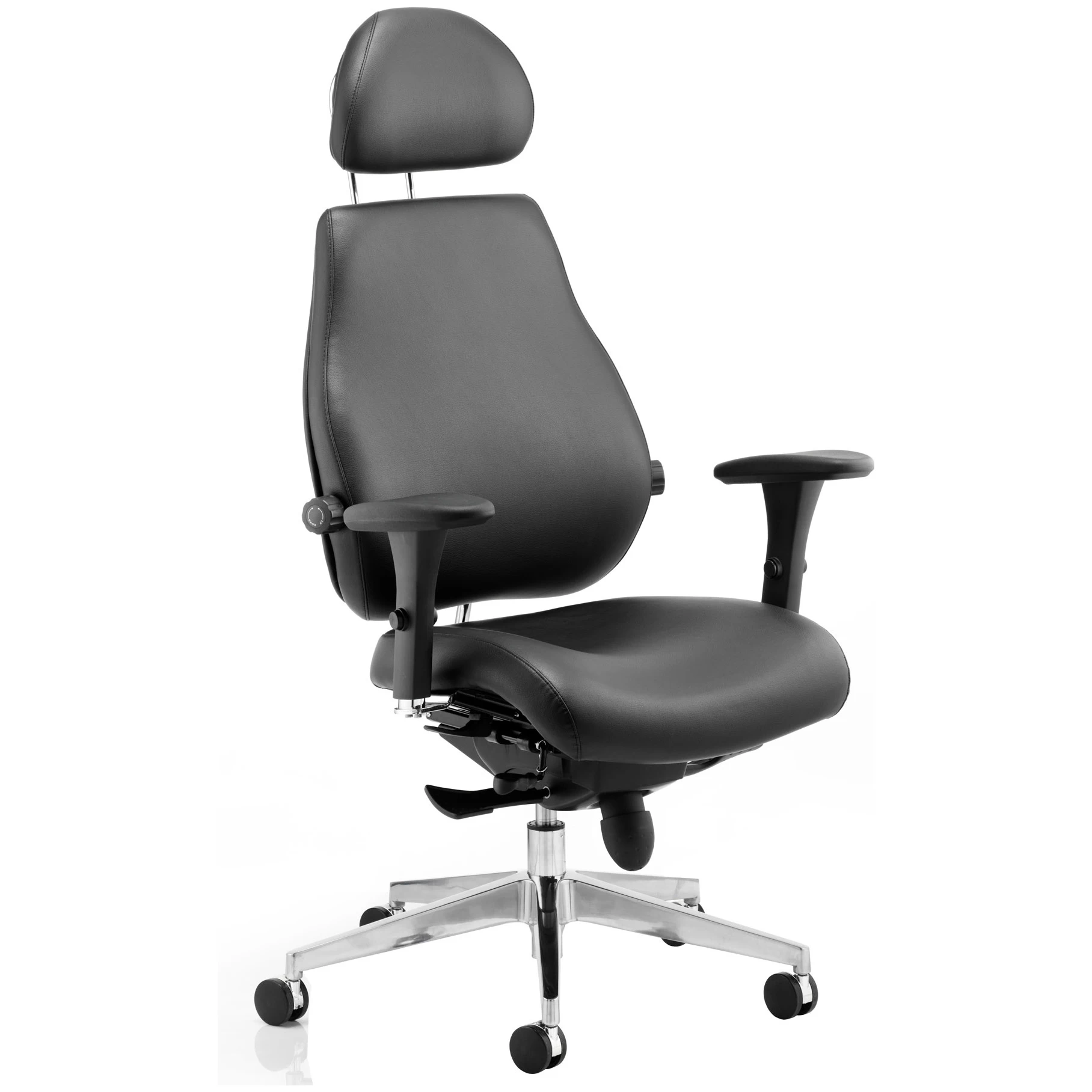 Vital 24Hr Ergonomic Deluxe Enviro Leather Chair With Headrest 1 Vital 24Hr Ergonomic Deluxe Enviro Leather Chair With Headrest