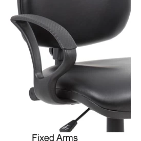 Comfort Leather Faced Draughtsman Chair 8 Comfort Leather Faced Draughtsman Chair - Image 8