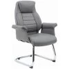 Jersey Executive Leather Faced Office Visitor Armchairs