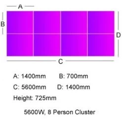 Unity Back To Back 1400W Compact Bench Desks -Home-Furniture 078242