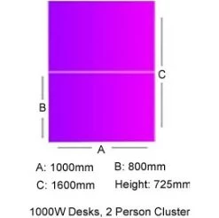 Unity Back To Back Bench Desk Cluster 1 -Home-Furniture 078422