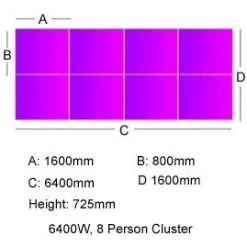 Unity Back To Back Bench Desk Cluster 4 14 Unity Back To Back Bench Desk Cluster 4 -Home-Furniture 078568
