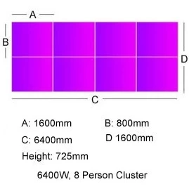Unity Back To Back Bench Desk Cluster 4 7 Unity Back To Back Bench Desk Cluster 4 - Image 7