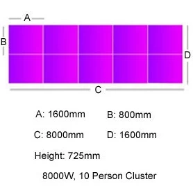 Unity Back To Back Bench Desk Cluster 4 8 Unity Back To Back Bench Desk Cluster 4 - Image 8