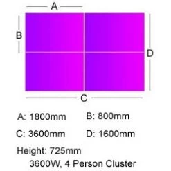 Unity Back To Back Bench Desk Cluster 5 -Home-Furniture 078570