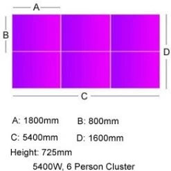 Unity Back To Back Bench Desk Cluster 5 -Home-Furniture 078571